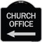 Signmission Designer Series Church Office, Black & Silver Heavy-Gauge Aluminum Sign, 18" x 18", BS-1818-24274 A-DES-BS-1818-24274 - alternate 1